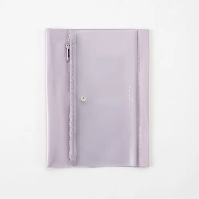 Daigo – Isshoni, Notebook cover PVC with pen case A5, Pink