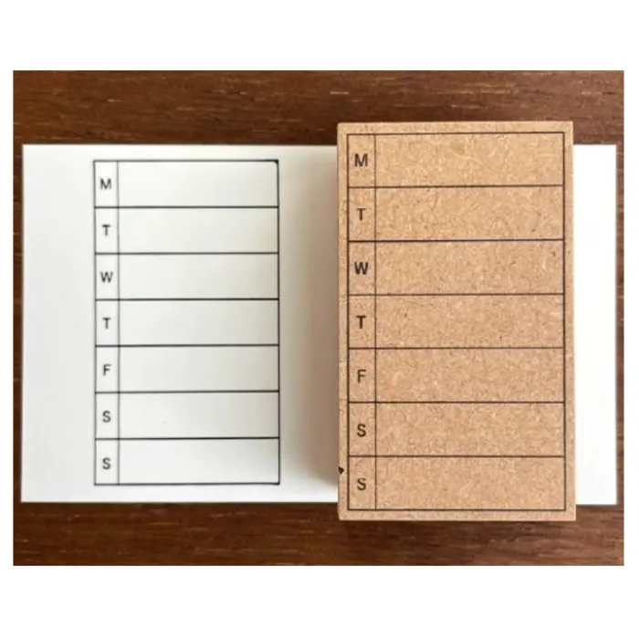 Stamp Marche – Timbro Weekly Memo M English ver