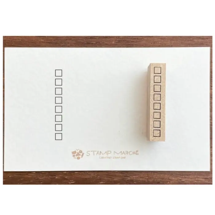 Stamp Marche – Timbro Checkbox Quadrato 27mm