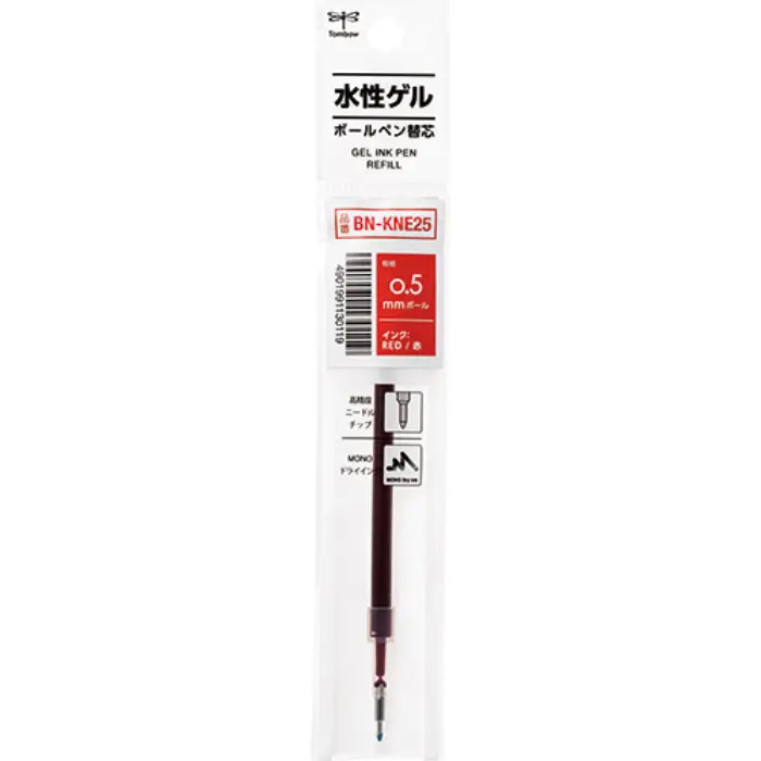 Tombow – Ricarica Mono graph Lite (Inchiostro gel) 0.5 mm, Rosso