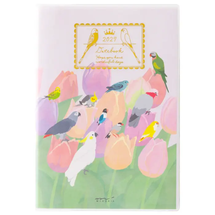 Midori – Pocket Diary 2027 Bird, B6, Agenda Mensile e Settimanale