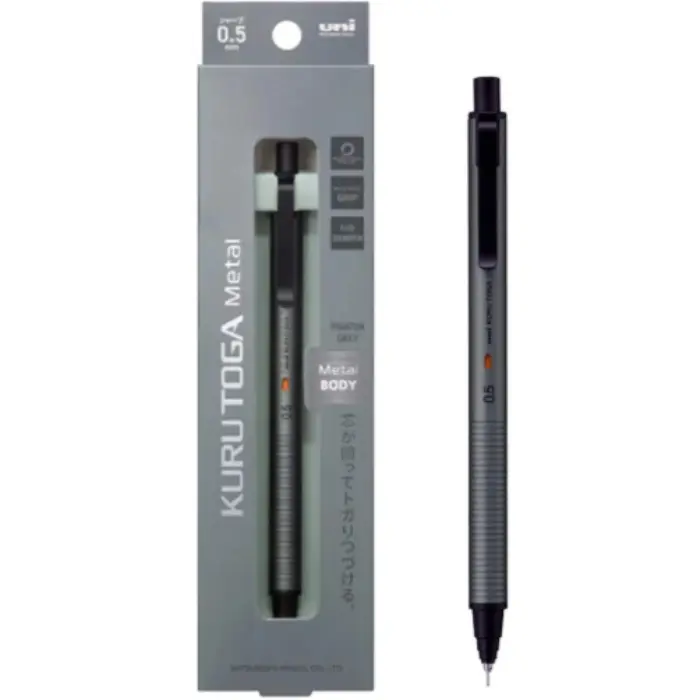Uni Mitsubishi – Kuru Toga Metal 0.5mm, Phantom Gray