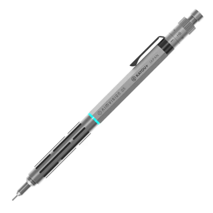 KAYOU+ – Aimvision Mechanical Pencil 0.5 mm, Mineral Silver