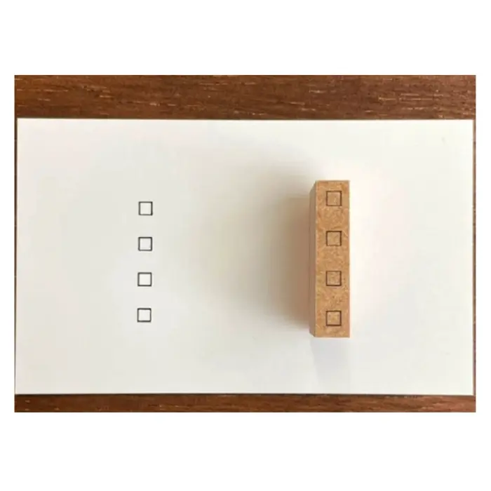 Stamp Marche – Timbro Checkbox Quadrato 24mm