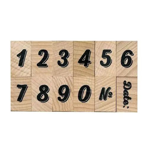 Kodomo no Kao – Timbro Number Stamp Italic Shadow