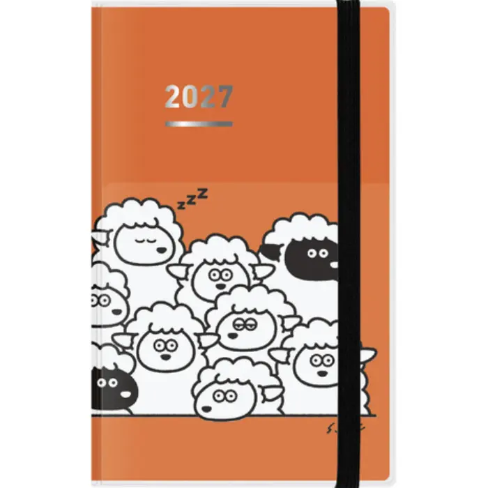 Kokuyo – Jibun Techo 2027 First Kit A5 Slim, Gennaio 2027 – Dicembre 2027, Limited Edition Sheep Orange