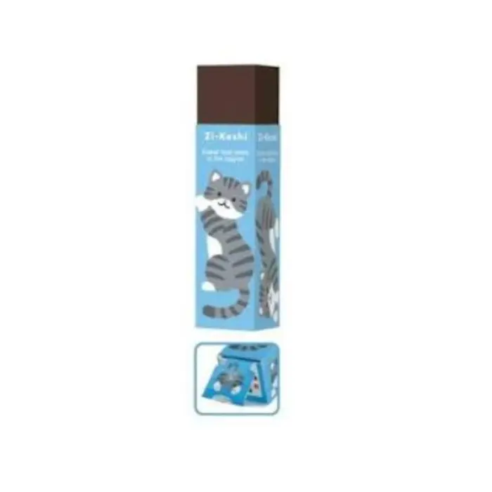 Kutsuwa – Zi-Keshi, Gomma magnetica, Pastel Animal (Gatto grigio)