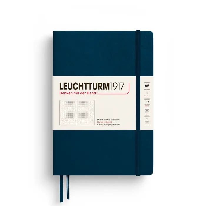 Leuchtturm 1917 – Medium A5, Hardcover, Deep Sea, Dotted
