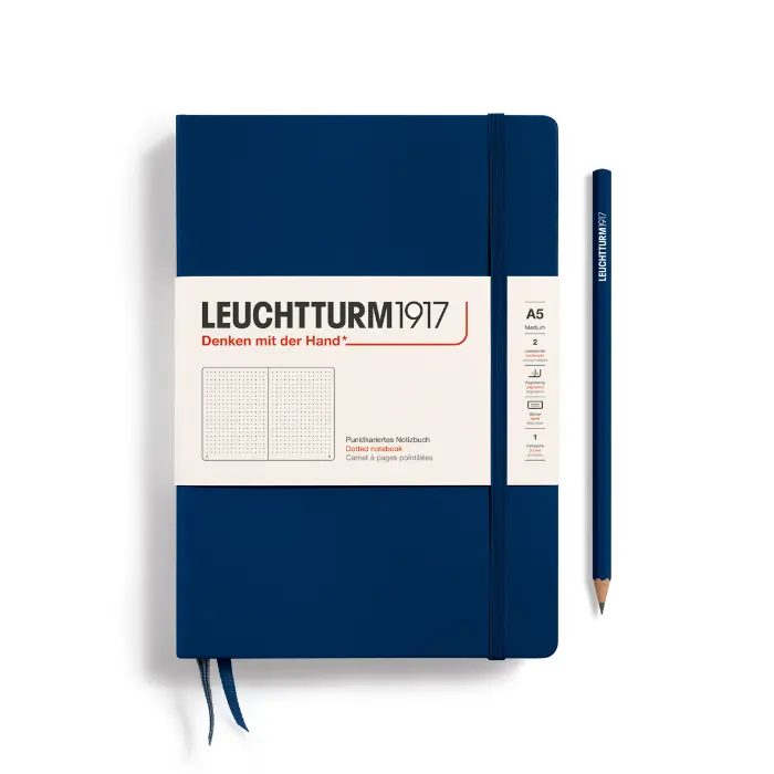 Leuchtturm 1917 – Medium A5, Hardcover, Navy, Ruled
