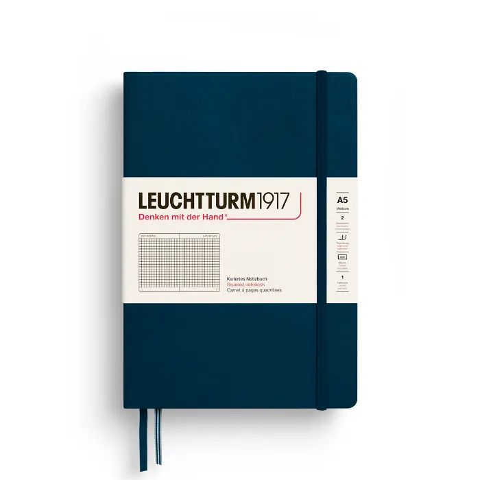 Leuchtturm 1917 – Medium A5, Hardcover, Sea, Grid