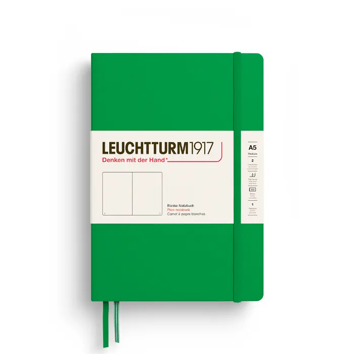 Leuchtturm 1917 – Medium A5, Hardcover, Spring Leaf, Blank