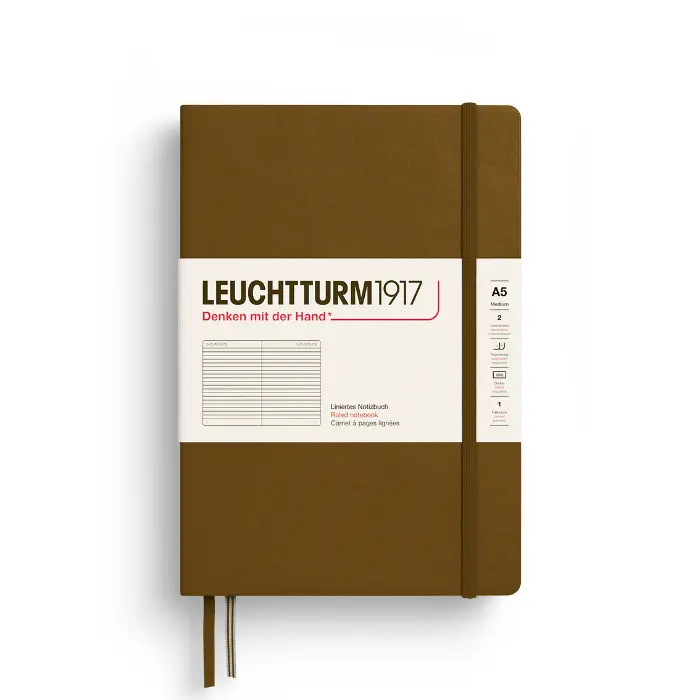 Leuchtturm 1917 – Medium A5, Hardcover, Spice Brown, Ruled