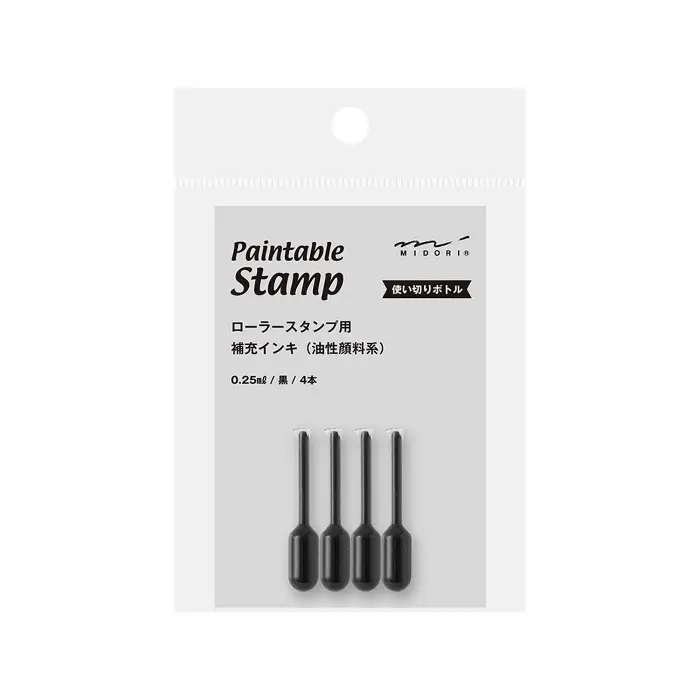 Midori – Paintable Stamp Roller Refill Ink, Black