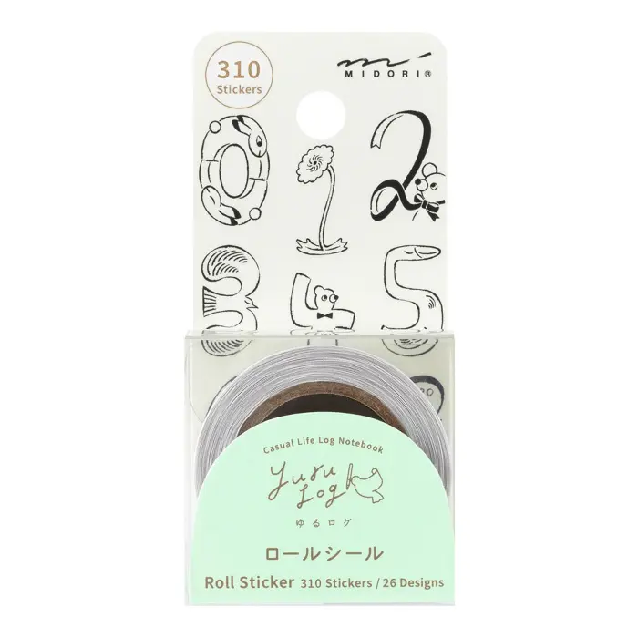 Midori – Yuru Log Roll Sticker Numbers