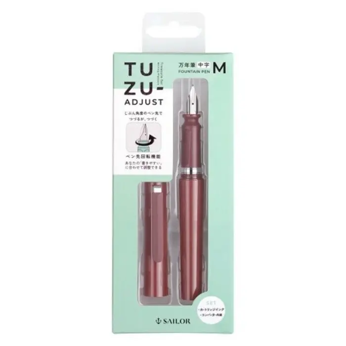 Sailor – Stilografica TUZU ADJUST, punta Media, Red (Edizione Limitata)