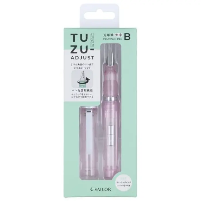 Sailor – TUZU ADJUST Fountain Pen, Bold Nib, Crystal Cherry (Glassy Limited Edition)