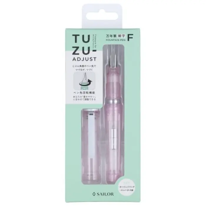 Sailor – TUZU ADJUST Fountain Pen, Fine Nib, Crystal Cherry (Glassy Limited Edition)