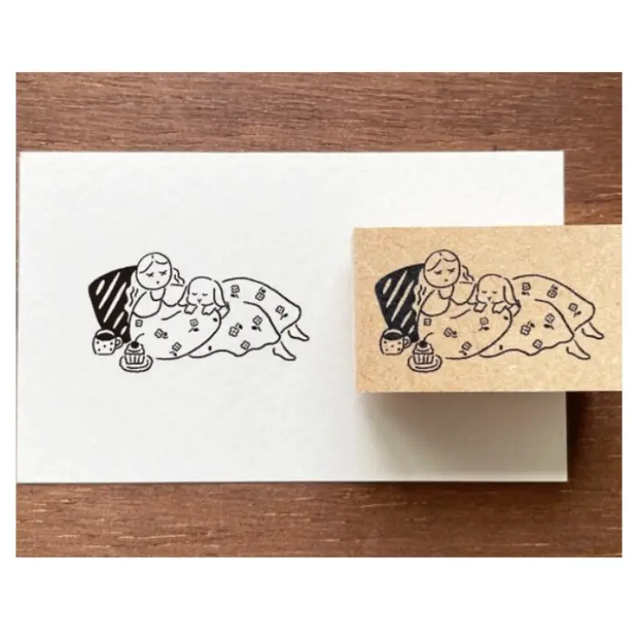 Stamp Marche – Timbro Illustrato Marl-chan Pajama Time