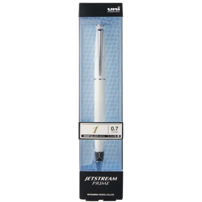 Uni Mitsubishi – Jetstream Prime, 0.7mm Oil-Based Ballpoint Pen, Pearl White