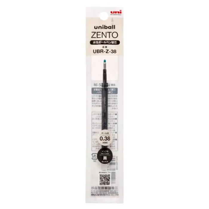 Uni Mitsubishi – Ricarica Uni‑ball ZENTO 0.38 mm, Nero